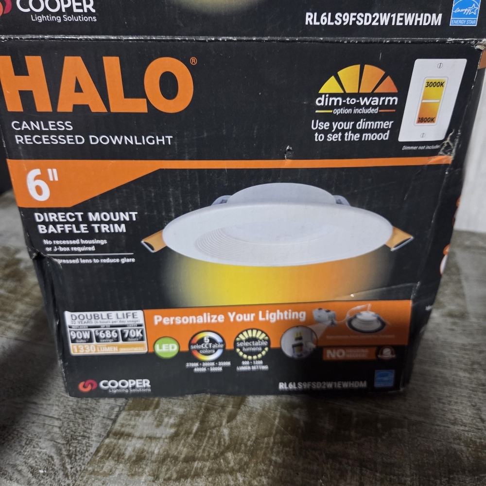 HALO RL 6-inch Canless Recessed LED Downlight. 
